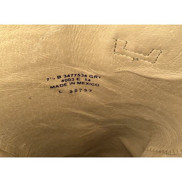 Frye Paige Size 7.5 Tall Knee High Equestrian Riding Boots Taupe Leather - Picture 8 of 11